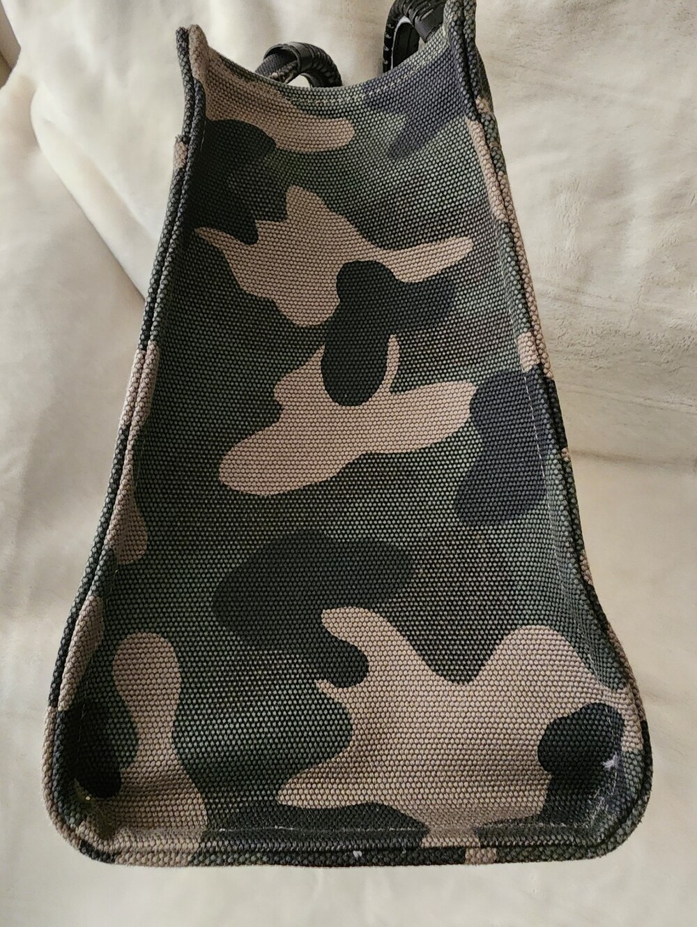 Coach Green Multi Camouflage Canvas Tote - Picture 4 of 7